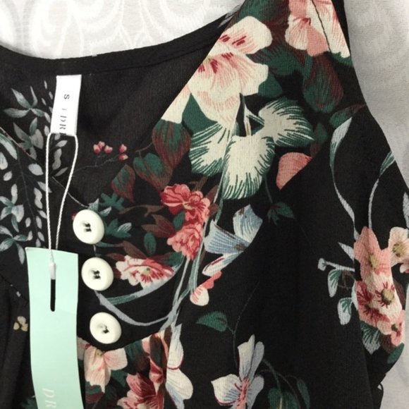 NWT Dressfo Sleeveless Floral Print Top - Picture 3 of 5